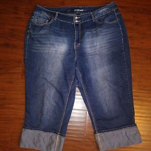 Lane Bryant Cuffed Capri Jeans Plus Size 22